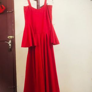 Red Shimmer Gown