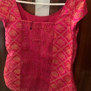 Print Smocked Top