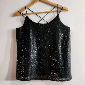 Carlton Women Black Sequin Worked Top