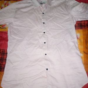 Shirt For Man, White Pink in Colour.