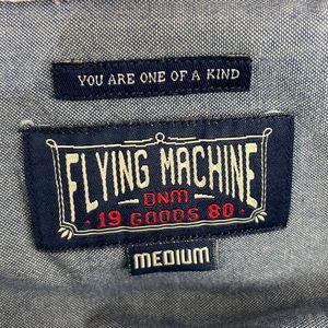 Flying Machine Men Sky Blue Shirt