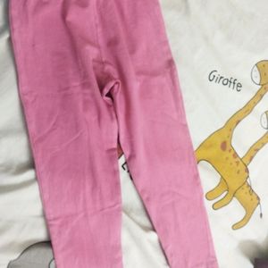 Denim Top Pant In Beautiful Pink Embro With Pan