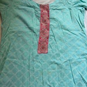 Kurta Paint Dupatta Set Cotton