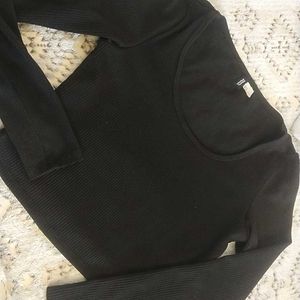 Hnm Fitted Top Pure Black