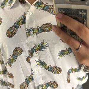 White Printed Rio Shirt For Women