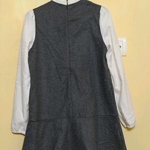 KOREAN GREY A-LINE DRESS