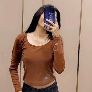 Crop Brown Top