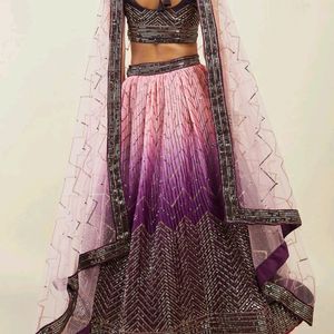 Purple Sequins Lahanga Choli