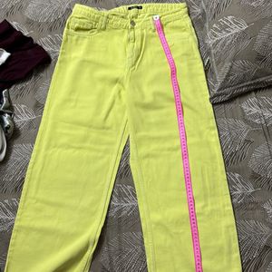 Yellow Wide Leg Jeans