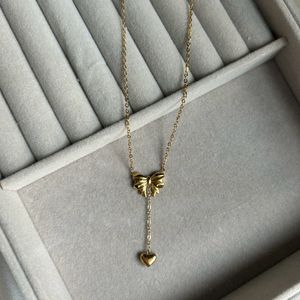 Bow Heart Neck Chain