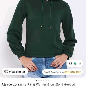 Dark Green Hooded Sweatshirt