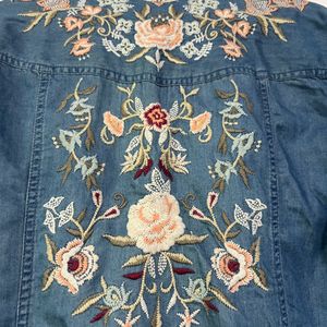 Light Weight Embroidered Denim Shirt