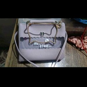 Woman Grey Sling Bag