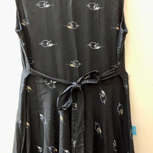 Flamboyant Women Fit And Flare Black Dress