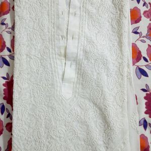 Men White Chikankari Kurta 1