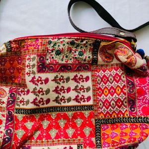 Multicolour Printed Handbag (Women's)