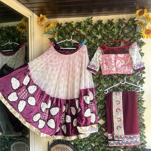 Wine Color Lehenga Choli Set