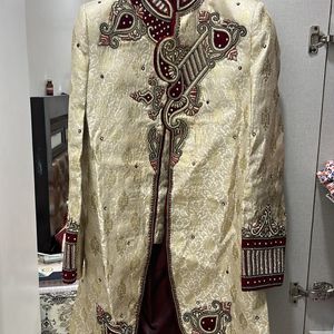 New Shadhi Sherwani 3 Piece Set Size M