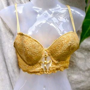 SEXY MUSTARD YELLOW CORSET