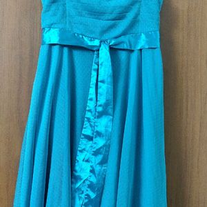 Beautiful Sky Blue Colour Short Dress . With Freeb