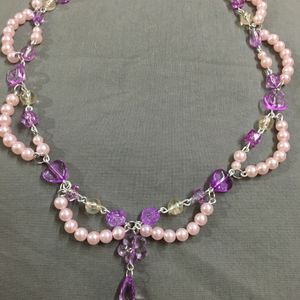 Fairy Purple And Pink Loop Necklace