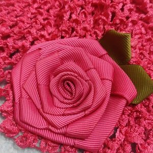 Rani Pink Color Fancy Baby Cap