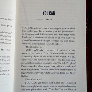 Self-help Book, " You Can"