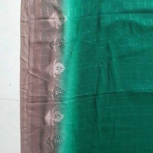 Glass Threads Work Saree