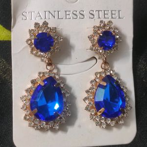 Rhinestone Long Earrings