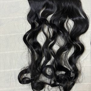 2 Black Curly Extension Hair Extensions