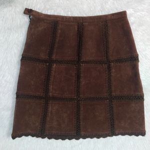 Velvet Short Skirt Coffee Brown.