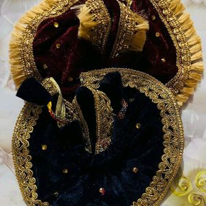 Laddu Gopal Fancy Dress Fabric Velvet Colour Blue