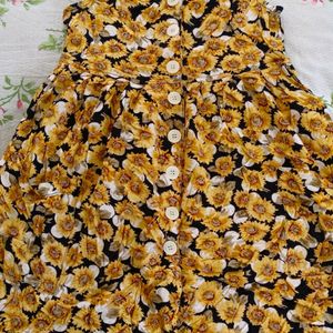 Sunflower Printed Fit And Flare Dress