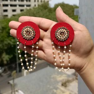 Navratri Fabric Earrings 😍