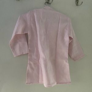 Cotton Baby Pink Colour Kurta For 18-24 Months Boy