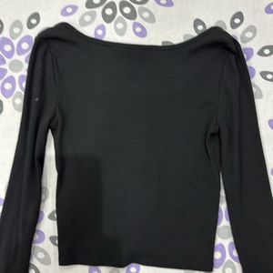 Nuon By Westside Black Cropped Top