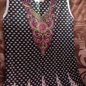 Anarkali Sleeveless Kurti