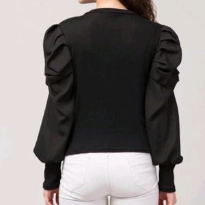 Puff Sleeves Crop Top