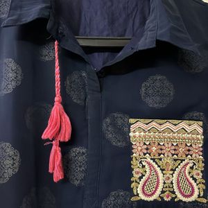 Beautiful Avasa Kurta With Long Layer Silk Fabric