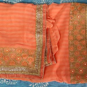 Heavy Work Saree With Blouse