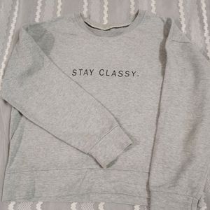 Grey Crop Sweatshirt