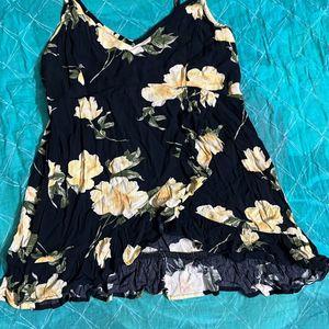 Black Printed Summer American Brand Top