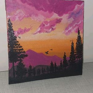 mini canvas acrylic painting