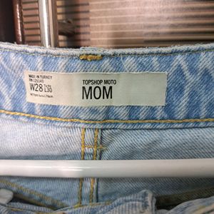 Topshop Moto Mom Fit Denim Jeans