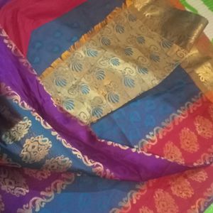 Multicolored Silk Saree