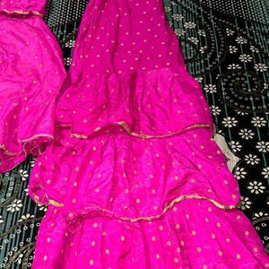 Pink Sharara With Short Frock Designer Outfits