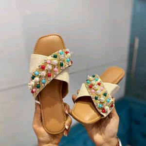 Handmade Embroidery Beaded Designer Shoes