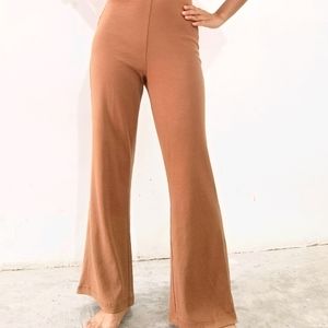 Brown Flared Pants