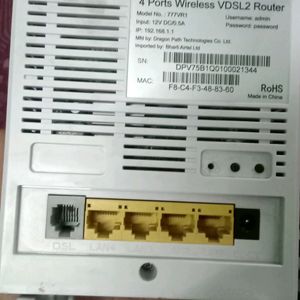 Router 777vr1 In Working Condition With Adopter