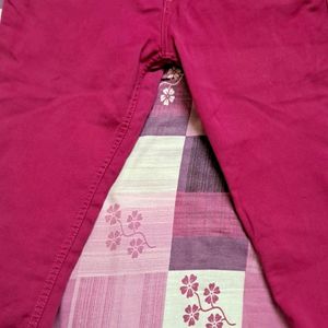 Bright Pink  Capri Jeans